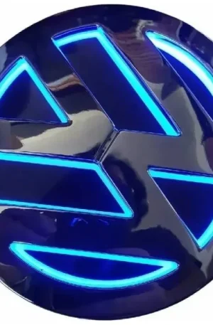 Logo Led 3d De Luz Azul Para Volkswagen